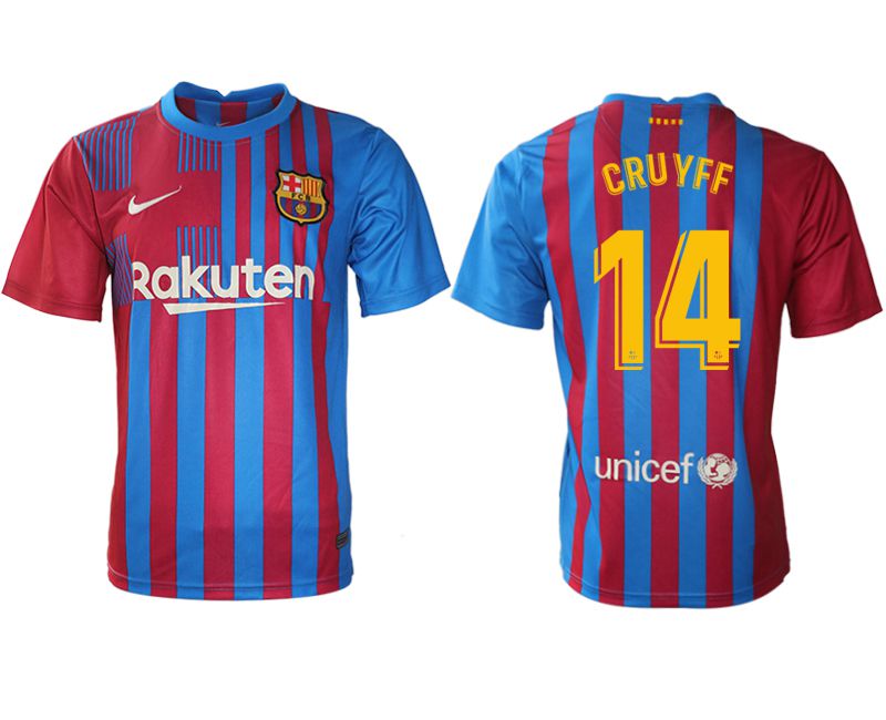 Cheap Men 2021-2022 Club Barcelona home aaa version red 14 Nike Soccer Jersey